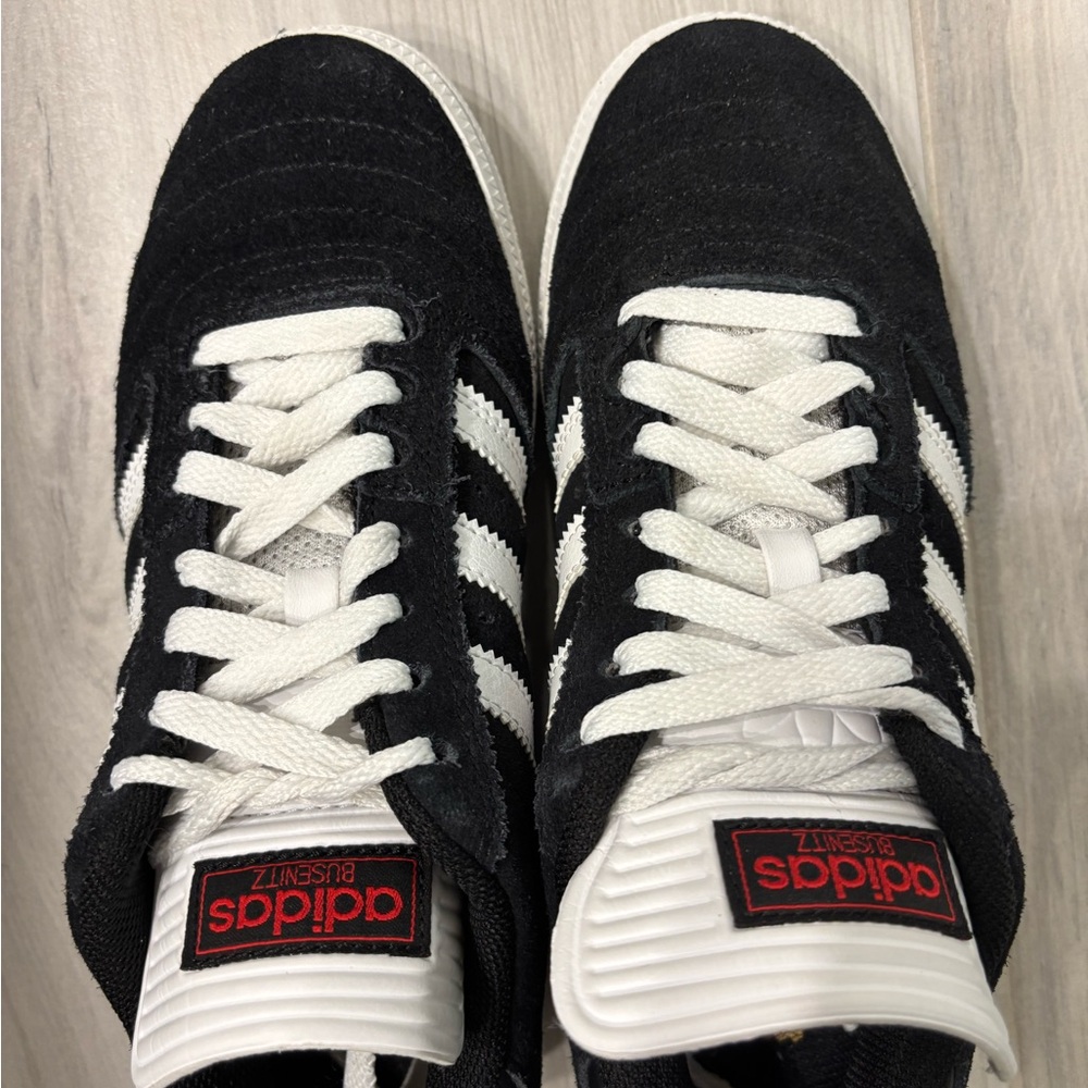 Adidas Black and White Striped Sneakers - Picture 3 of 3